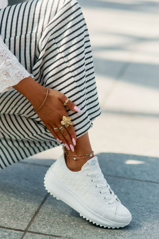 Laisvalaikio bateliai Z Haftem su platforma Lee Cooper LCIN-25-31-3465L baltos spalvos