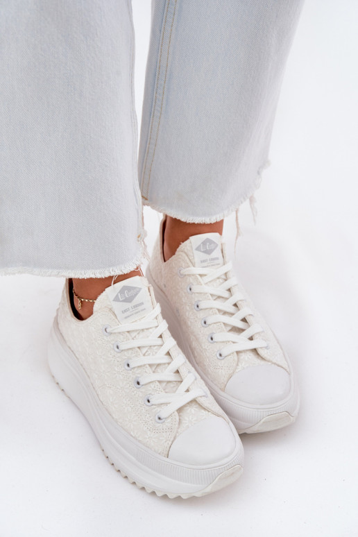 Laisvalaikio bateliai Z Haftem su platforma Lee Cooper LCIN-25-31-3465L baltos spalvos