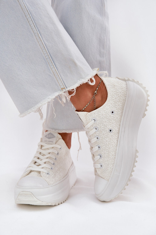 Laisvalaikio bateliai Z Haftem su platforma Lee Cooper LCIN-25-31-3465L baltos spalvos