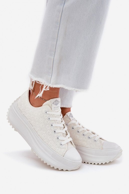 Laisvalaikio bateliai Z Haftem su platforma Lee Cooper LCIN-25-31-3465L baltos spalvos