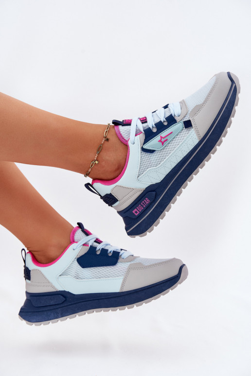 sportiniai bateliai Moteriškas su platforma Big Star RR274A225 HI-POLY SYSTEM mėlynos spalvos