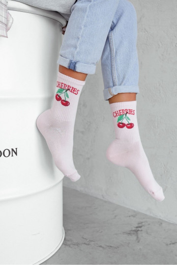 Kojinės Moteriškas CHERRIES rožinės spalvos
