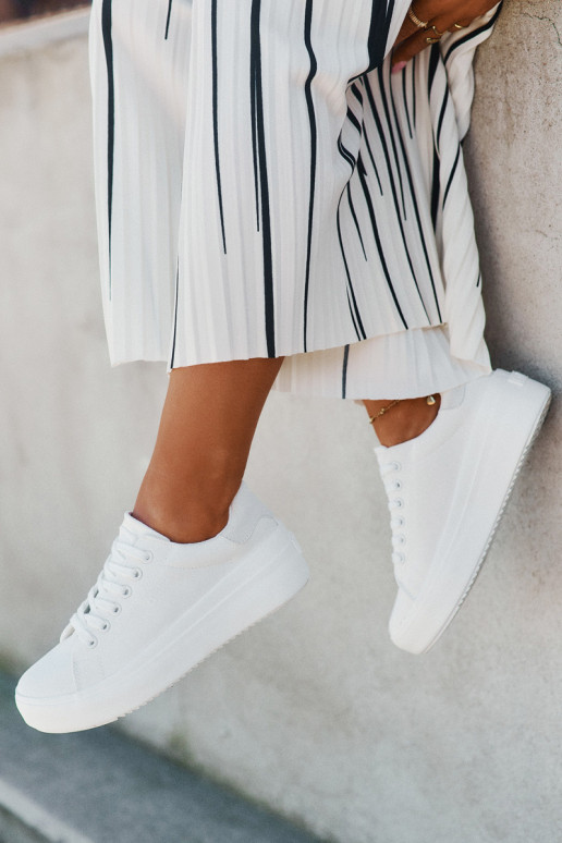  Laisvalaikio bateliai su platforma Big Star RR274463 baltos spalvos