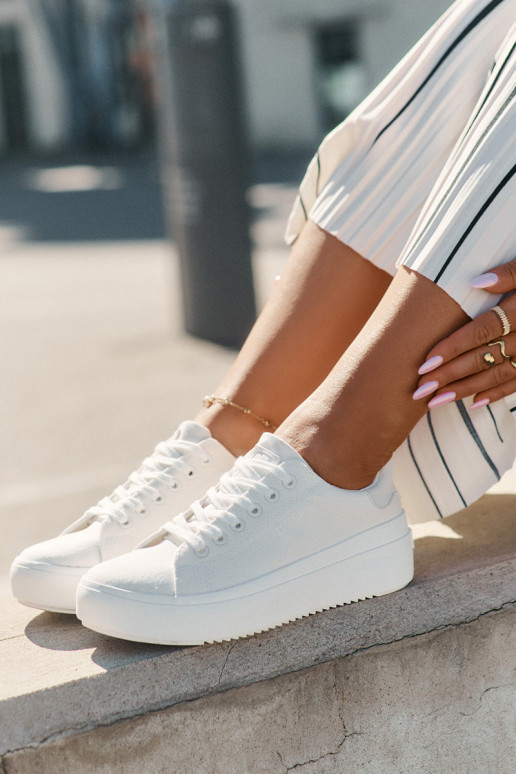  Laisvalaikio bateliai su platforma Big Star RR274463 baltos spalvos