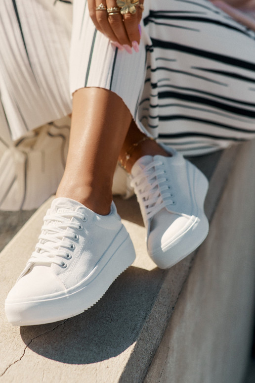  Laisvalaikio bateliai su platforma Big Star RR274463 baltos spalvos