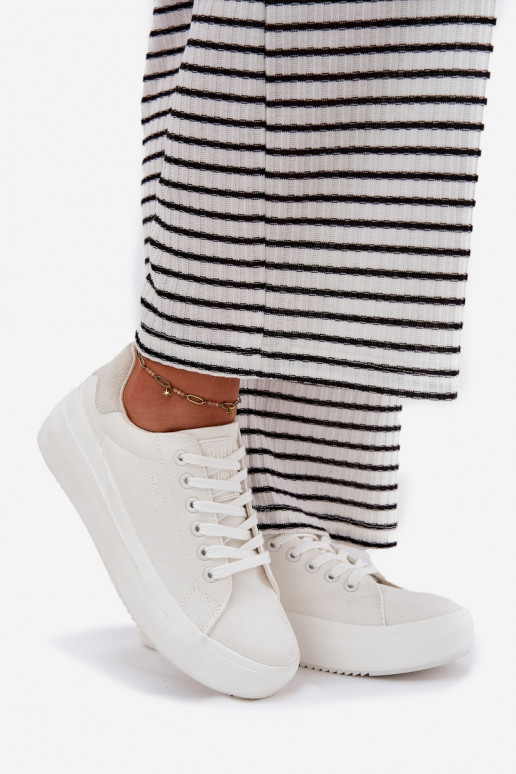  Laisvalaikio bateliai su platforma Big Star RR274463 baltos spalvos