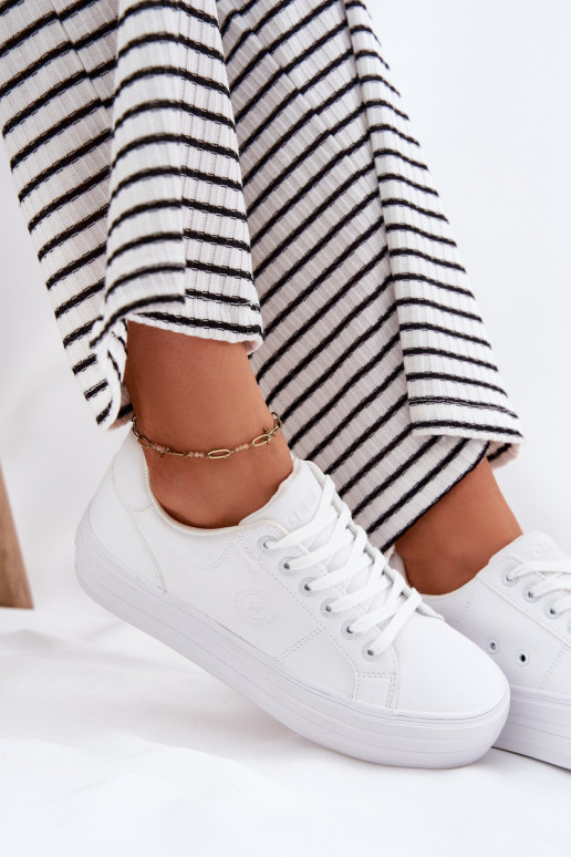 Eko Oda Laisvalaikio bateliai su platforma Big Star RR274298 baltos spalvos Eko Oda Laisvalaikio bateliai su platforma Big Star RR274298 baltos spalvos