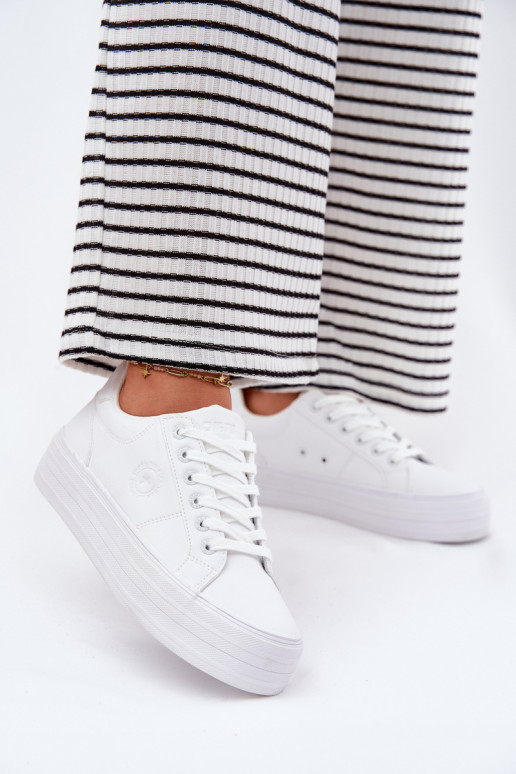 Eko Oda Laisvalaikio bateliai su platforma Big Star RR274298 baltos spalvos Eko Oda Laisvalaikio bateliai su platforma Big Star RR274298 baltos spalvos