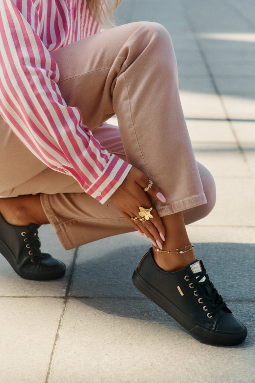 Laisvalaikio bateliai iš eko odos Big Star RR274749 juodos spalvos