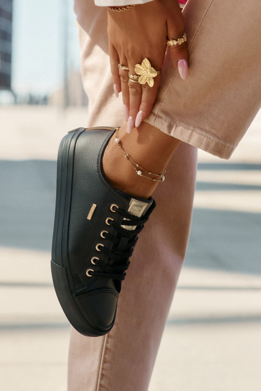 Laisvalaikio bateliai iš eko odos Big Star RR274749 juodos spalvos