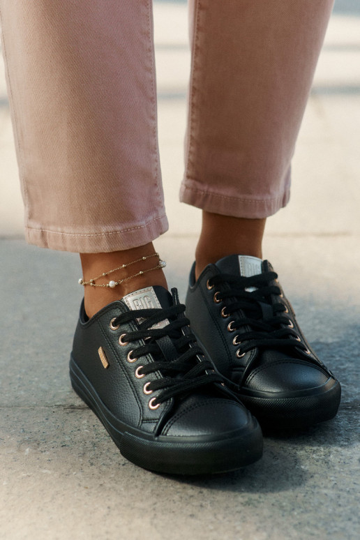 Laisvalaikio bateliai iš eko odos Big Star RR274749 juodos spalvos