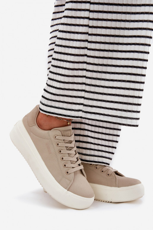 Laisvalaikio bateliai su platforma Big Star RR274465 smėlio spalvos  Laisvalaikio bateliai su platforma Big Star RR274465 smėlio spalvos