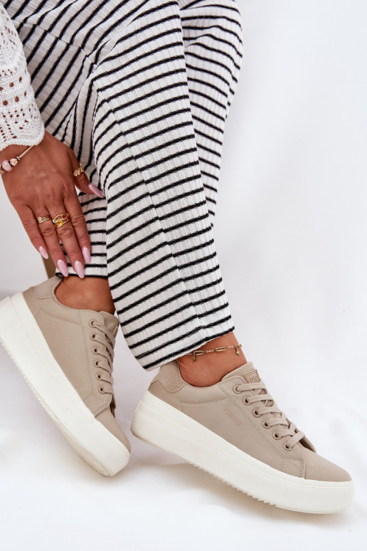 Laisvalaikio bateliai su platforma Big Star RR274465 smėlio spalvos  Laisvalaikio bateliai su platforma Big Star RR274465 smėlio spalvos