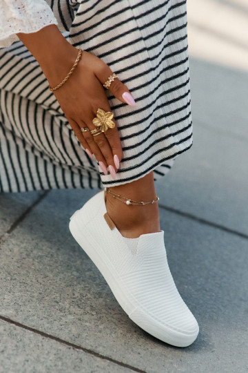 Laisvalaikio bateliai Slip-On Big Star RR274717 baltos spalvos