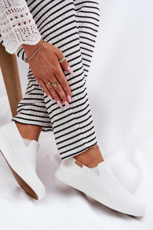 Laisvalaikio bateliai Slip-On Big Star RR274717 baltos spalvos