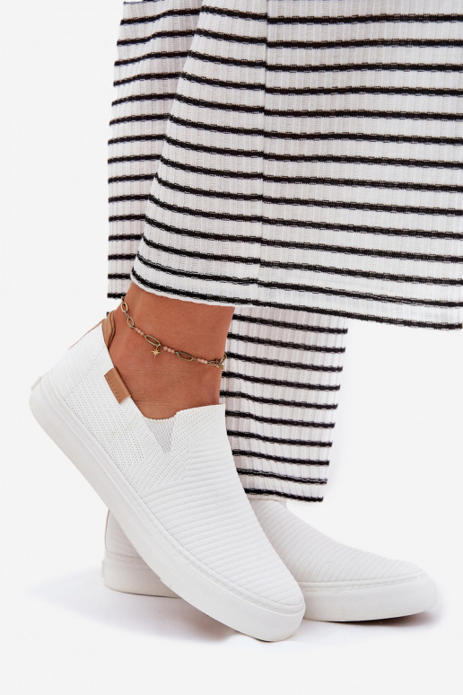 Laisvalaikio bateliai Slip-On Big Star RR274717 baltos spalvos