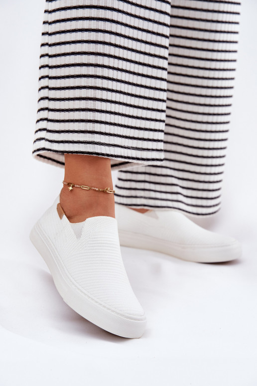 Laisvalaikio bateliai Slip-On Big Star RR274717 baltos spalvos