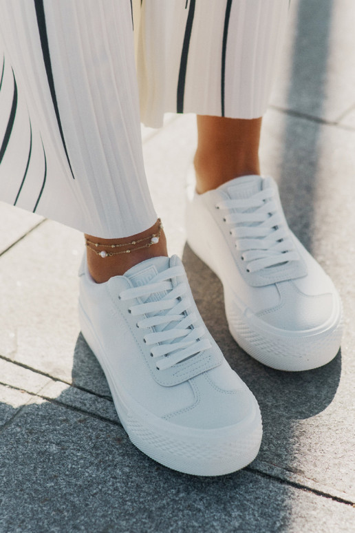 Laisvalaikio bateliai su platforma Big Star RR274337 baltos spalvos