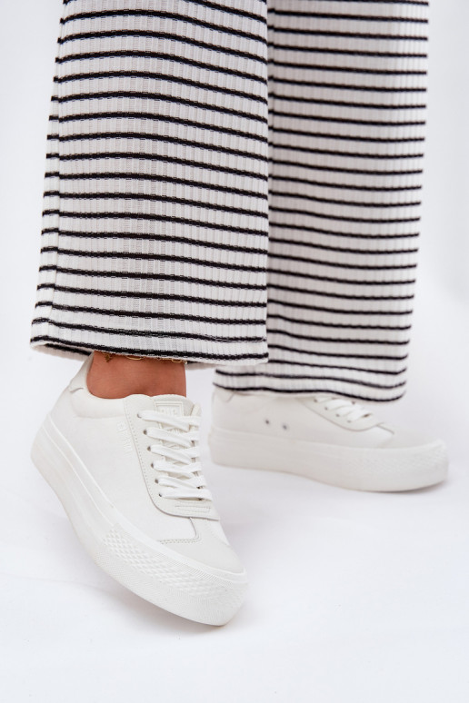 Laisvalaikio bateliai su platforma Big Star RR274337 baltos spalvos