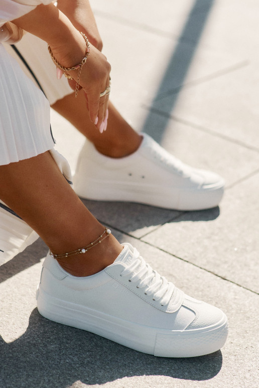 Laisvalaikio bateliai su platforma Big Star RR274337 baltos spalvos