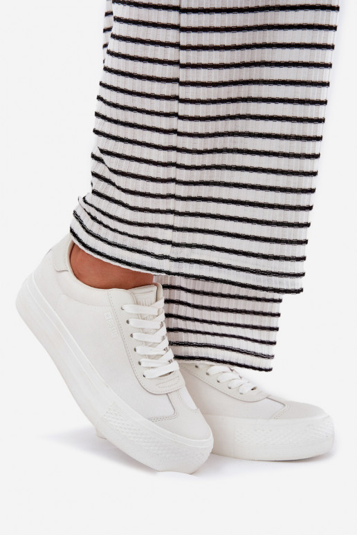 Laisvalaikio bateliai su platforma Big Star RR274337 baltos spalvos