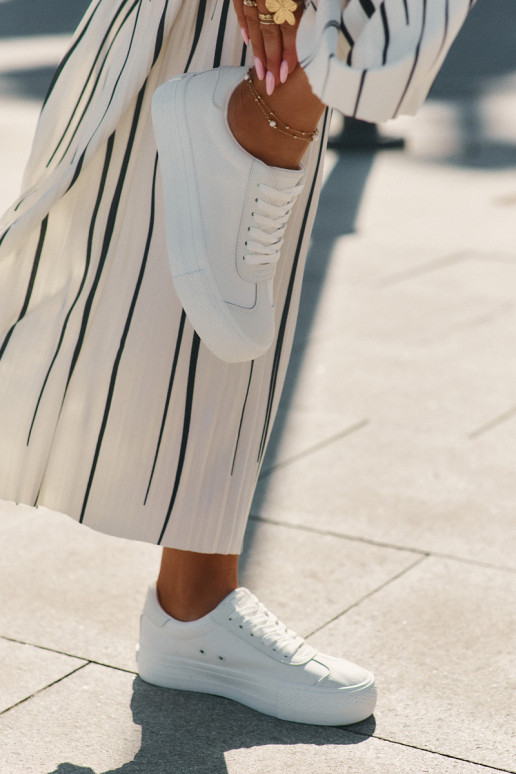 Laisvalaikio bateliai su platforma Big Star RR274337 baltos spalvos