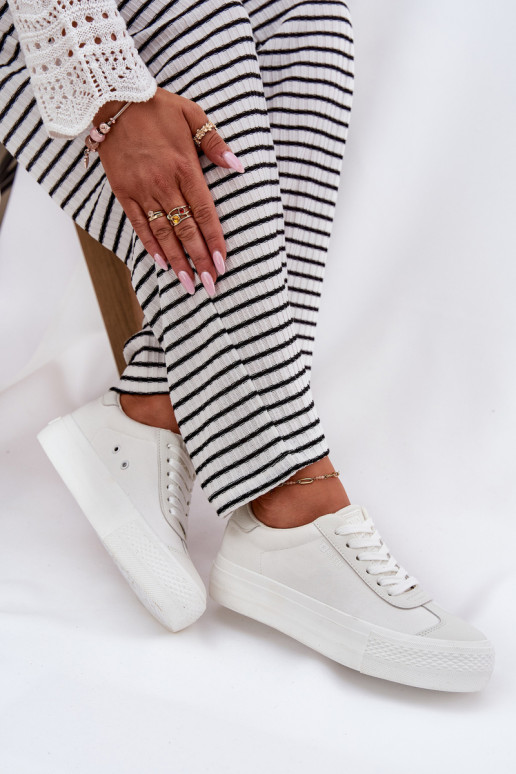 Laisvalaikio bateliai su platforma Big Star RR274337 baltos spalvos