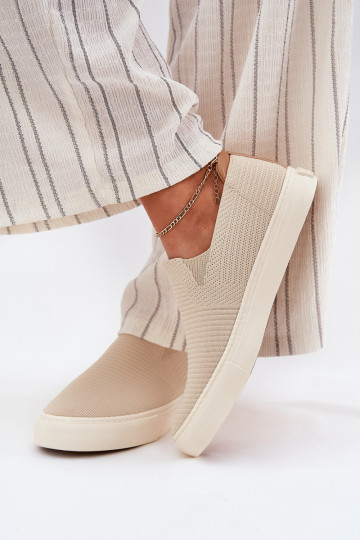 Laisvalaikio bateliai Slip-On Big Star RR274721 smėlio spalvos