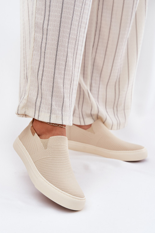 Laisvalaikio bateliai Slip-On Big Star RR274721 smėlio spalvos