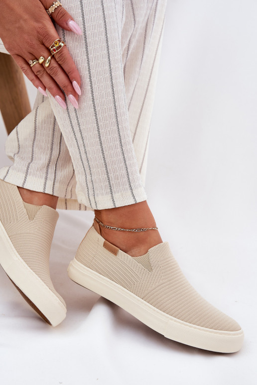 Laisvalaikio bateliai Slip-On Big Star RR274721 smėlio spalvos