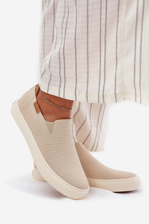 Laisvalaikio bateliai Slip-On Big Star RR274721 smėlio spalvos