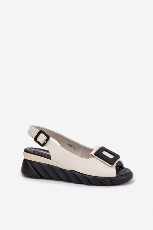 Moteriškos basutės Moteriškas Ant pleišto su dekoracija Artiker 56C1570 smėlio spalvos