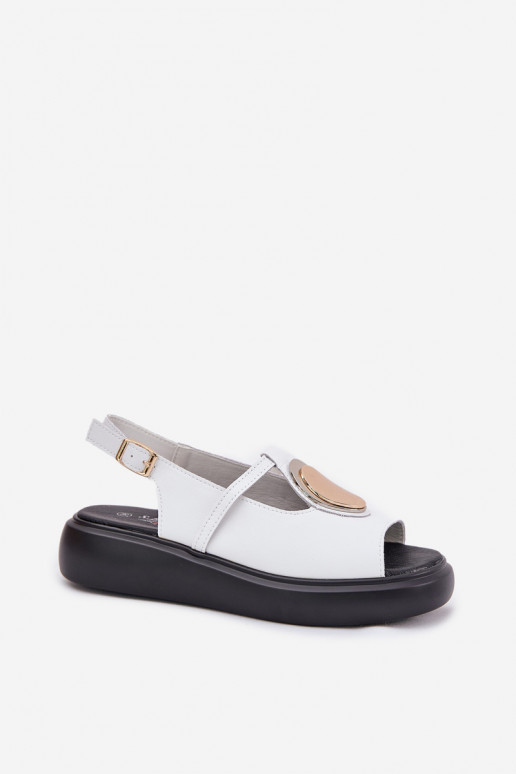 Oda Elegantiško stiliaus Moteriškos basutės S.Barski GR51-603 baltos spalvos