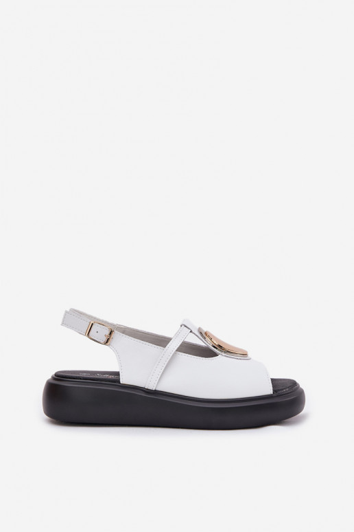 Oda Elegantiško stiliaus Moteriškos basutės S.Barski GR51-603 baltos spalvos