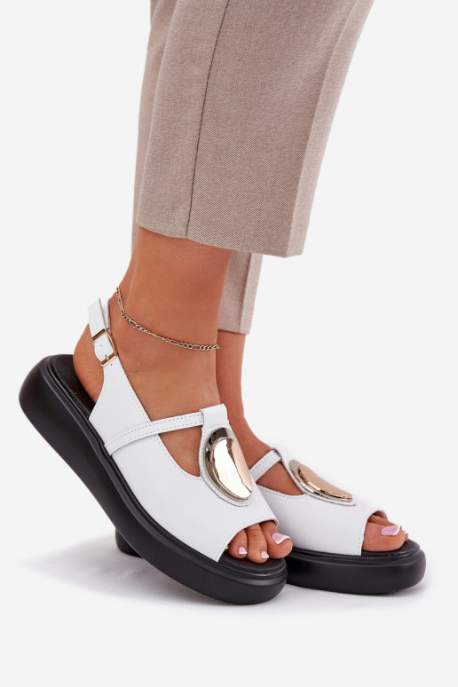 Oda Elegantiško stiliaus Moteriškos basutės S.Barski GR51-603 baltos spalvos