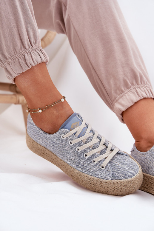 Laisvalaikio bateliai su platforma Su Braid Lee Cooper LCIN-25-02-3283 mėlynos spalvos