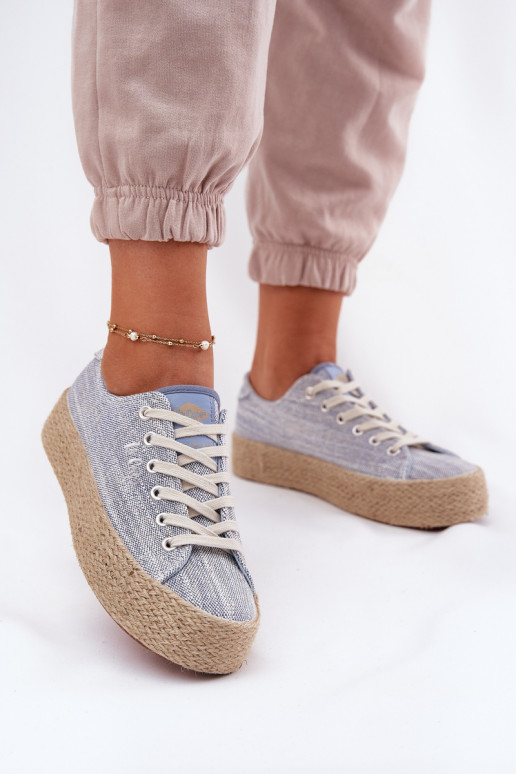 Laisvalaikio bateliai su platforma Su Braid Lee Cooper LCIN-25-02-3283 mėlynos spalvos