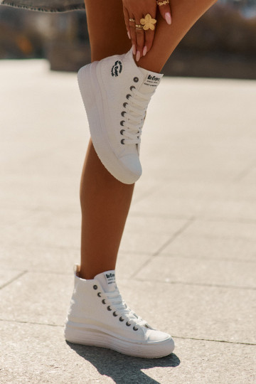 Laisvalaikio bateliai su platforma Lee Cooper LCIN-25-44-3209L Biale