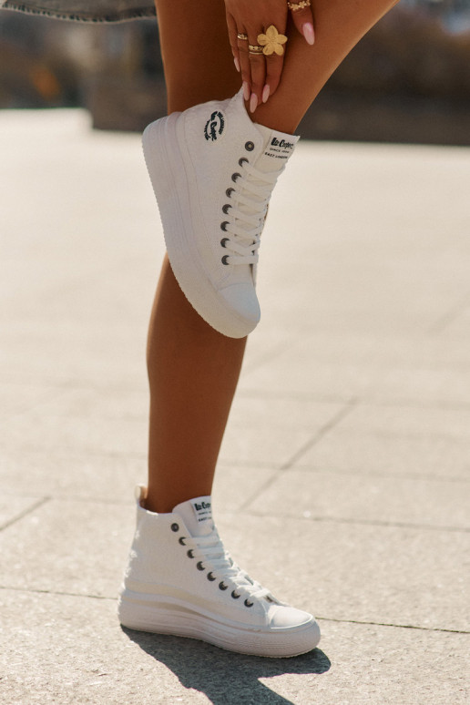 Laisvalaikio bateliai su platforma Lee Cooper LCIN-25-44-3209L Biale