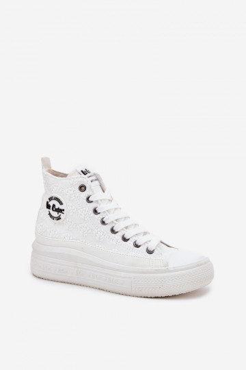 Laisvalaikio bateliai su platforma Lee Cooper LCIN-25-44-3209L Biale 2