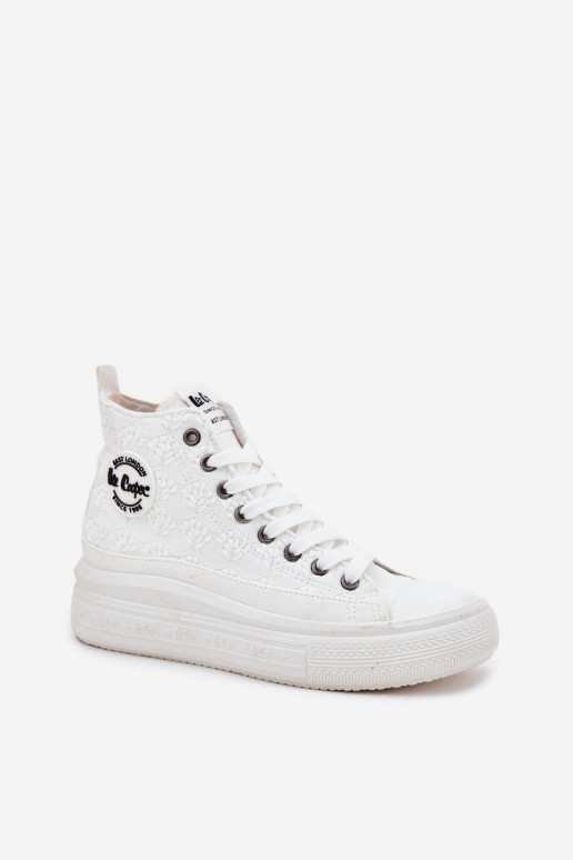 Laisvalaikio bateliai su platforma Lee Cooper LCIN-25-44-3209L Biale