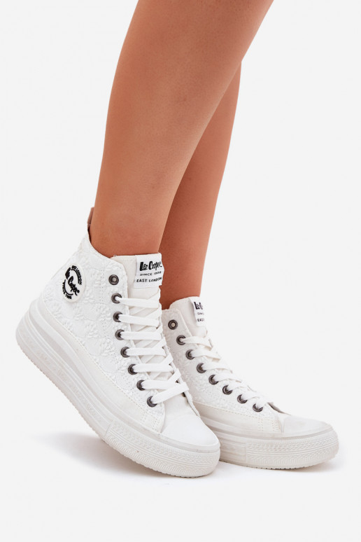 Laisvalaikio bateliai su platforma Lee Cooper LCIN-25-44-3209L Biale