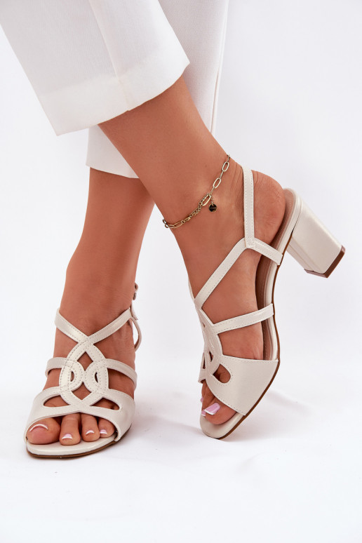 Moteriškas Aukštakulniai sandalai Įrašas Sergio Leone SK884 perlamutriniai