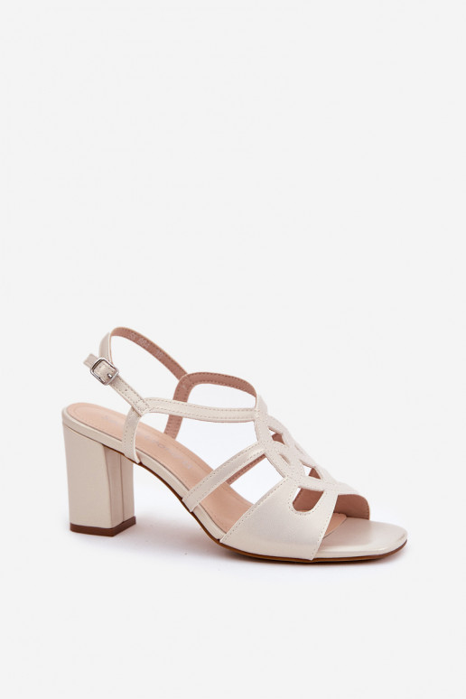 Moteriškas Aukštakulniai sandalai Įrašas Sergio Leone SK884 perlamutriniai