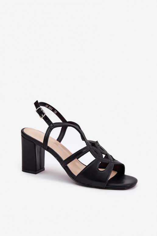 Moteriškas Aukštakulniai sandalai Įrašas Sergio Leone SK884 juodos spalvos