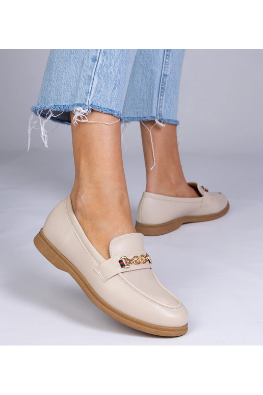 Mėlyni mokasinai su auksiniu...