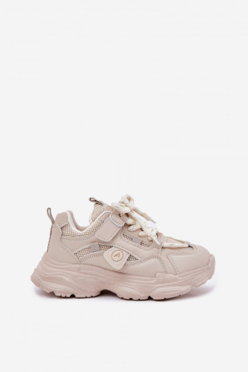 Sneakers modelio batai Vaikiški su platforma smėlio spalvos Hanomess 2