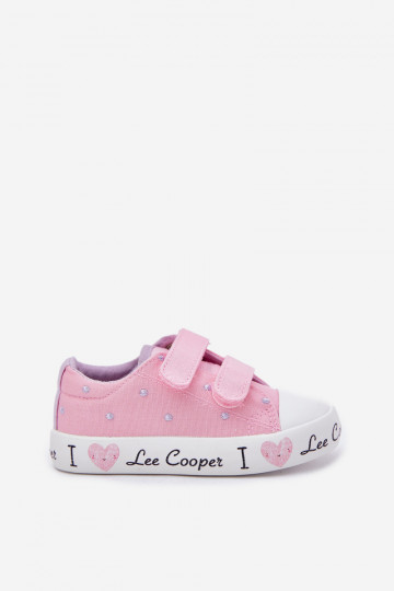 Rožinės spalvos vaikiški laisvalaikio batai su lipukais, Lee Cooper LCIN-25-02-3265K 2