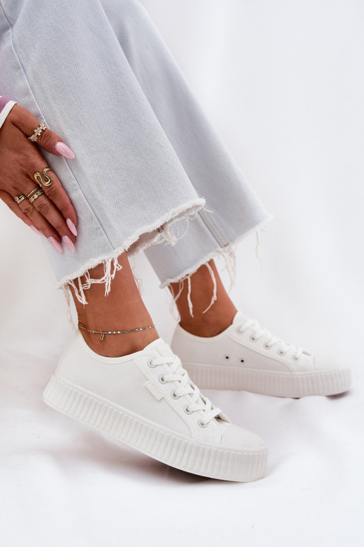  Laisvalaikio bateliai su platforma Big Star RR274776 baltos spalvos