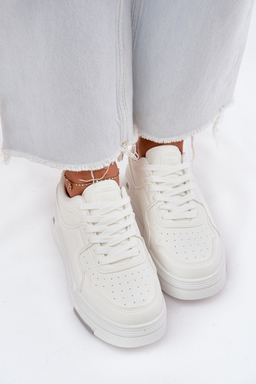 Žemas Sneakers modelio batai Moteriškas Big Star RR274A310 HI-POLY SYSTEM baltos spalvos